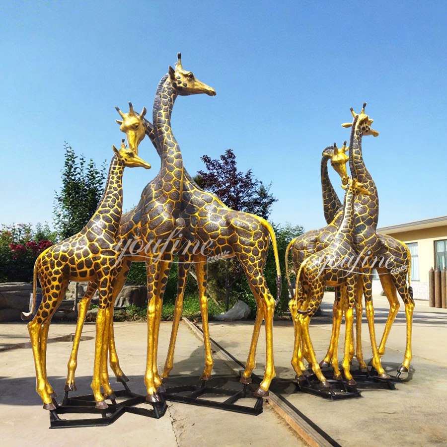 Large Bronze Animal Sculptures in a Circus