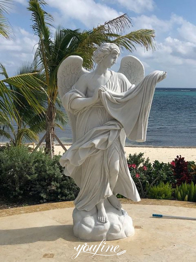 Customer photo of marble angel statue