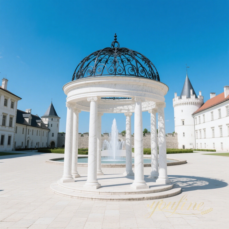 white marble gazebo