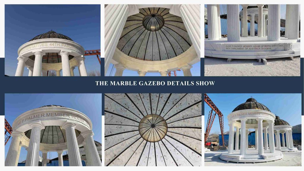 details of marble gazebo for Golf courses in Australia