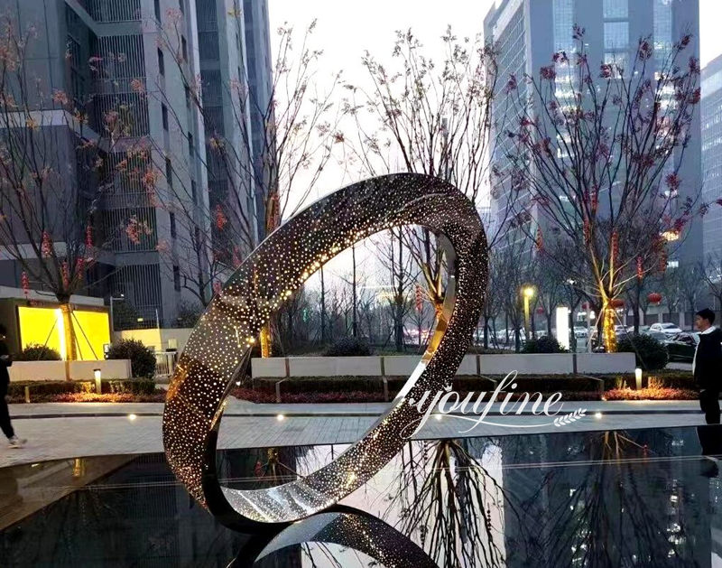 large modern light sculpture