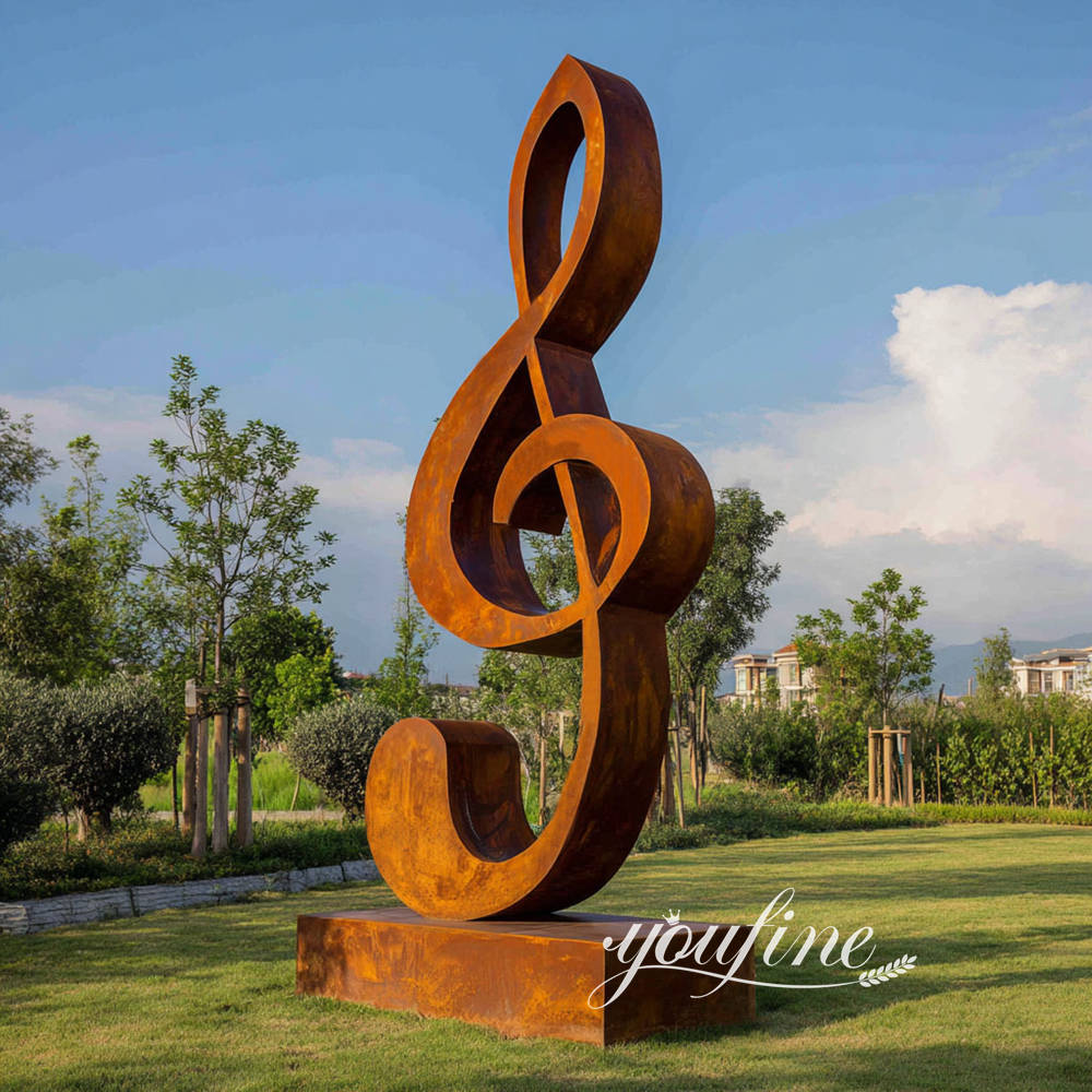 music note sculpture for park decor