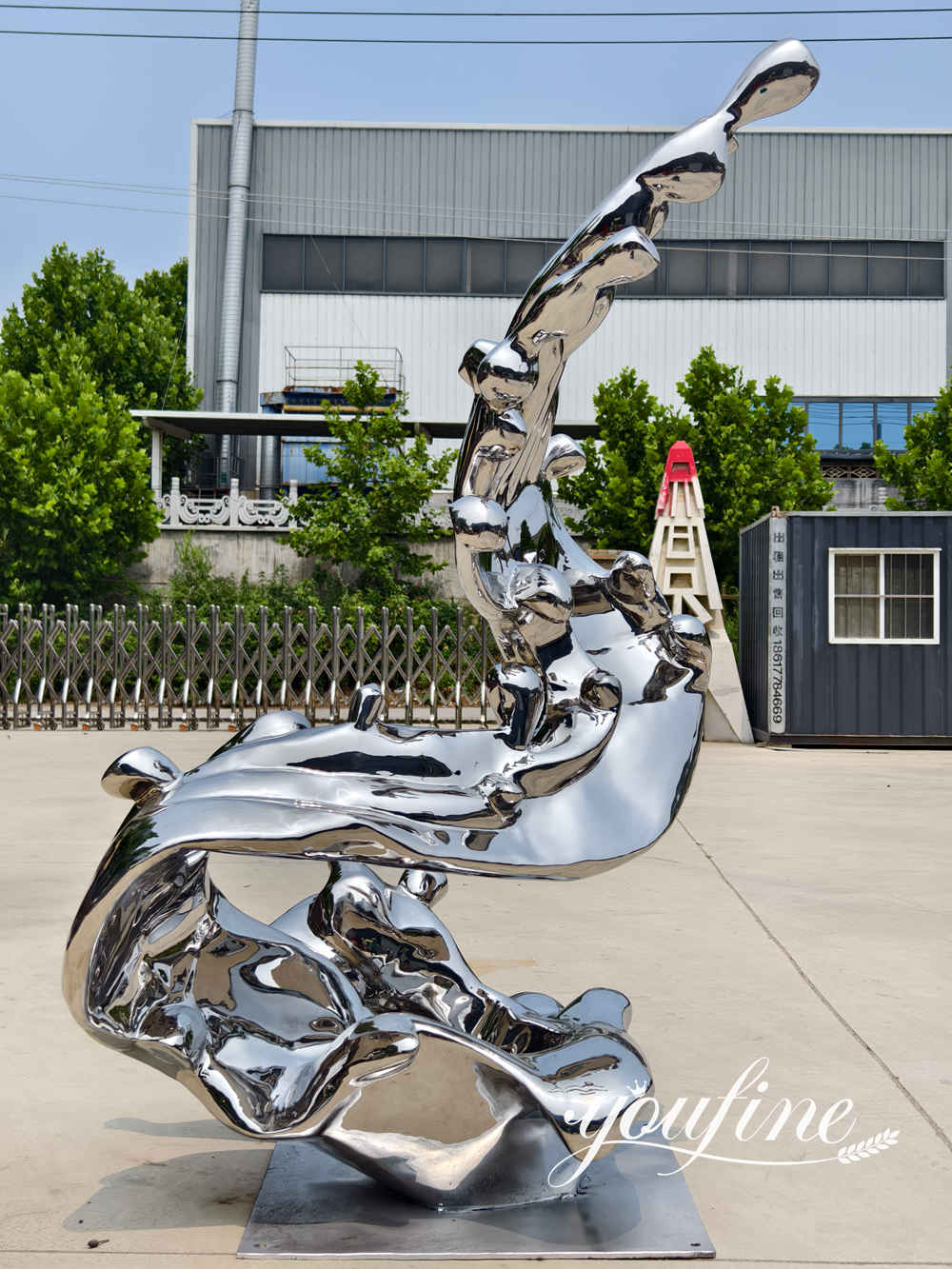 tác phẩm điêu khắc sóng được đánh bóng cao