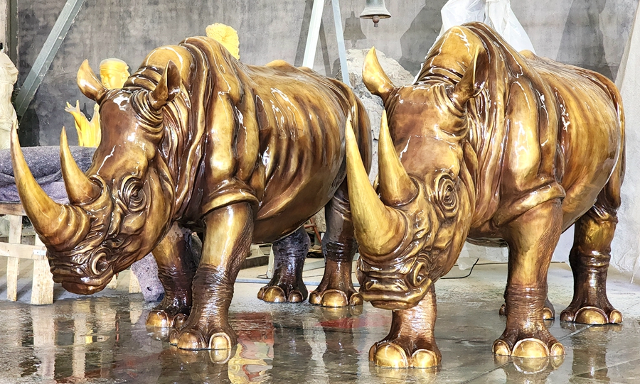 rhino sculptures art