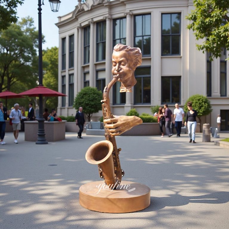 City Street Bronze Saxophone Sculpture BSO-036