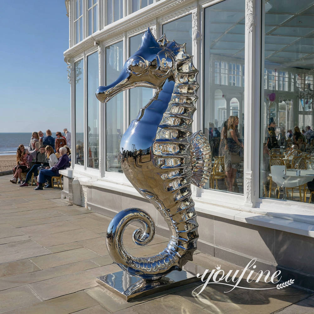 modern seahorse statue