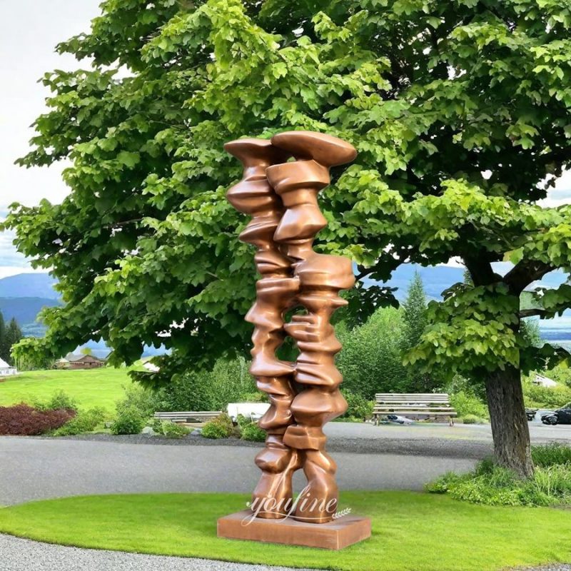 two bronze tornado Sculpture