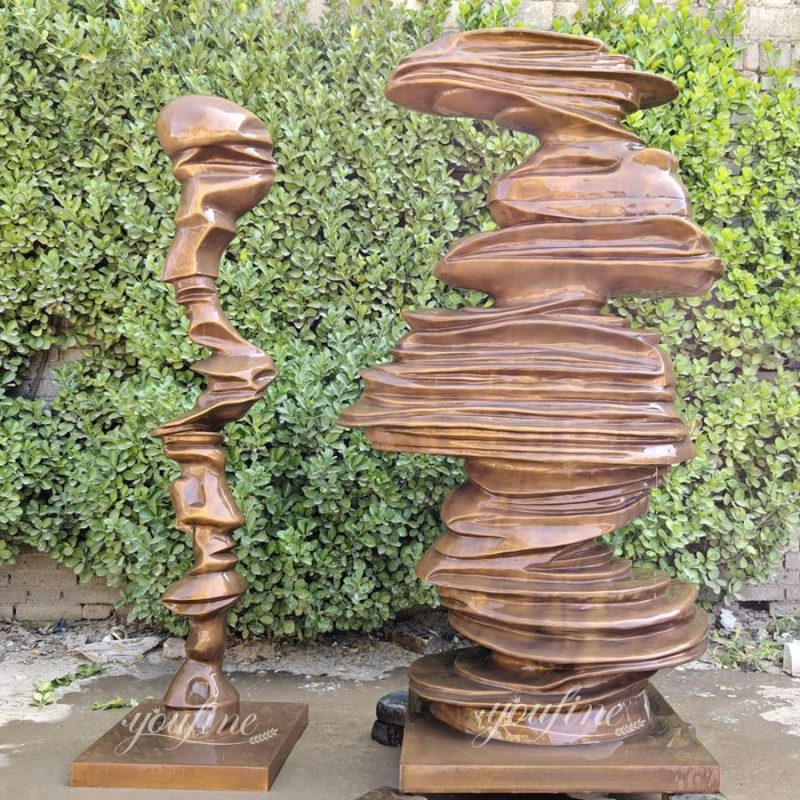 two bronze tornado Sculpture art