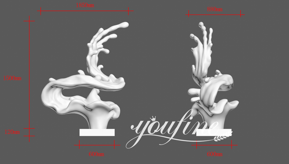 wave sculpture 3d drawing