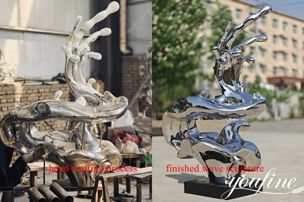 metal wave sculpture production