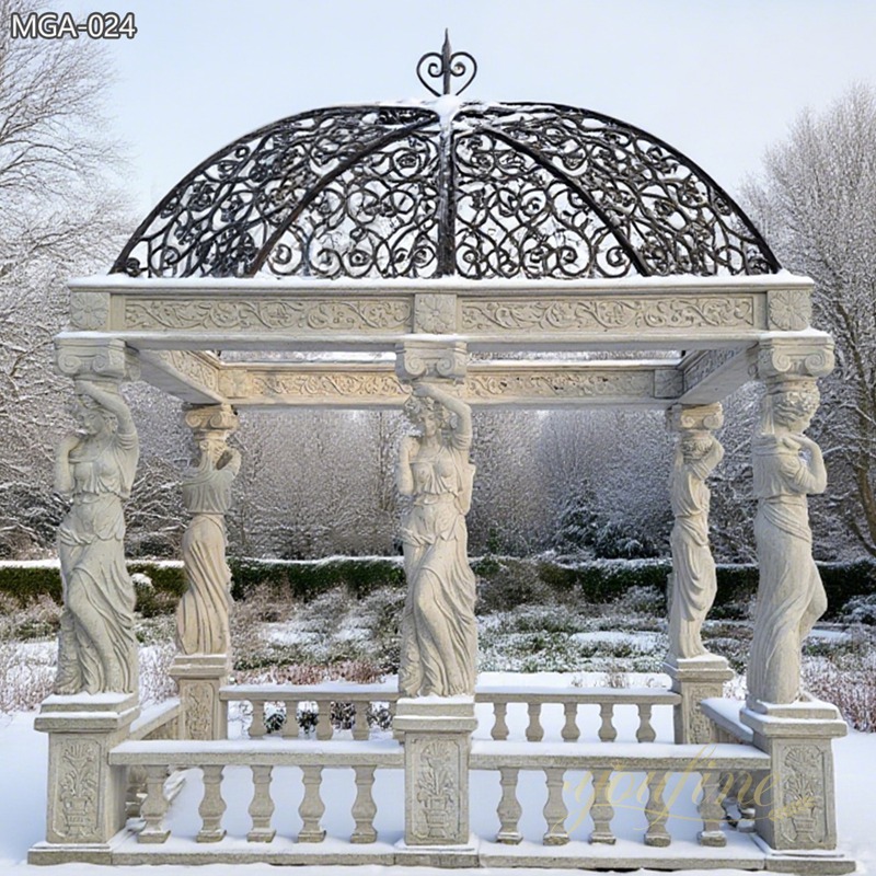 large Cream Marble Ornato Italia Gazebo