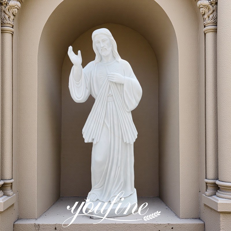marble Jesus divine mercy statue
