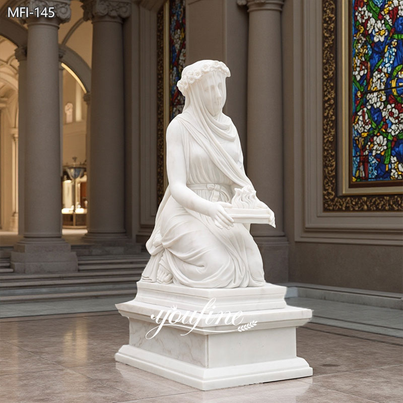 marble Veiled Vestal Statue replica