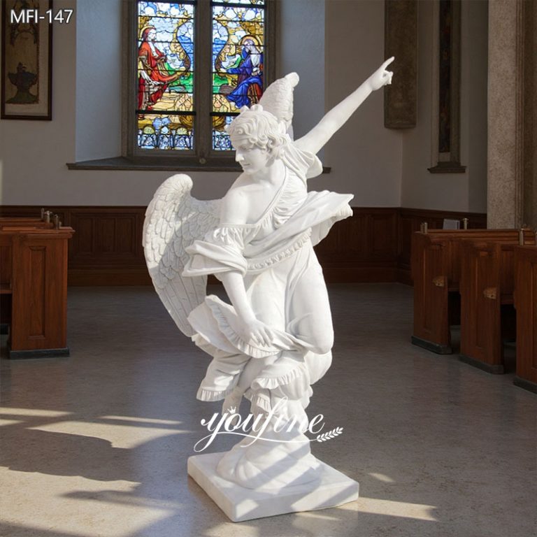 Marble Annunciation Angel Statue for Church MFI-147