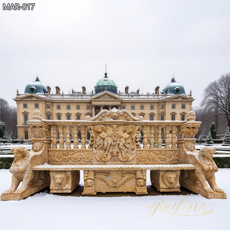 natural beige Marble Palacial Estates Bench