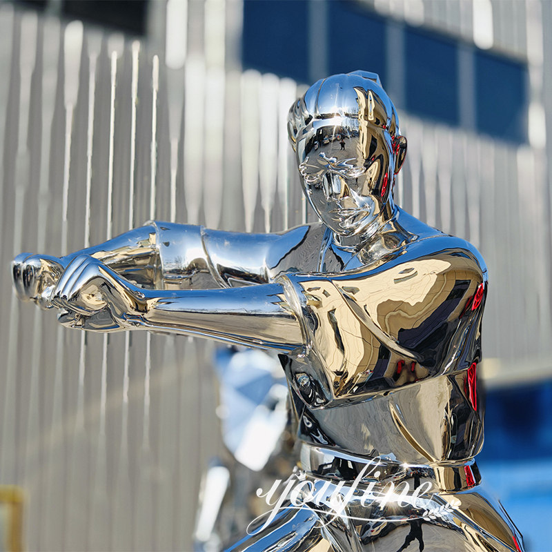 stainless steel figure sculpture details