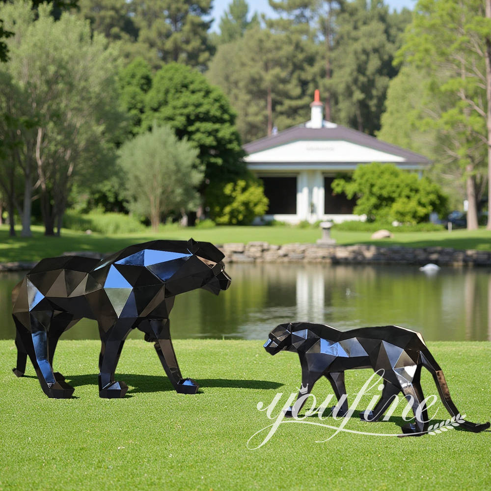 decorative modern panther sculpture