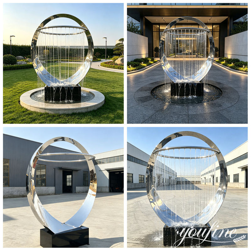 voltooide moderne fonteinsculptuur