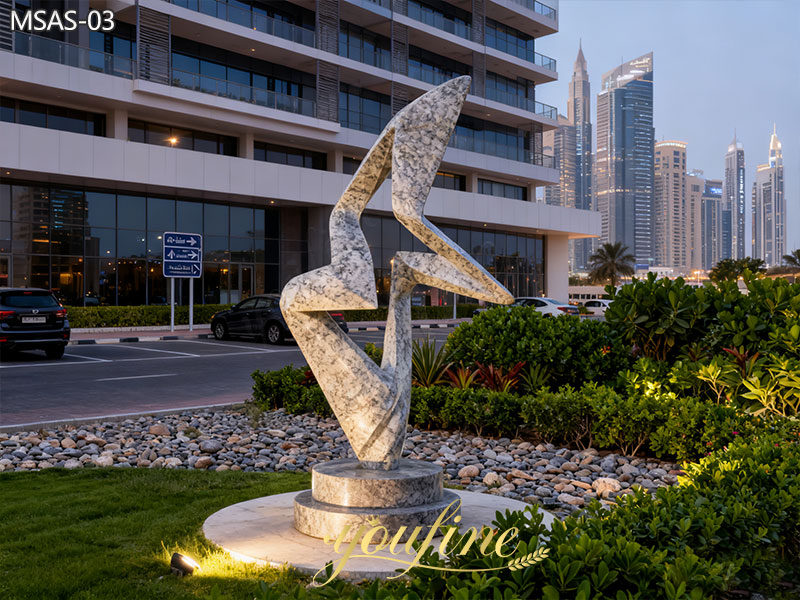 gray marble abstract sculpture