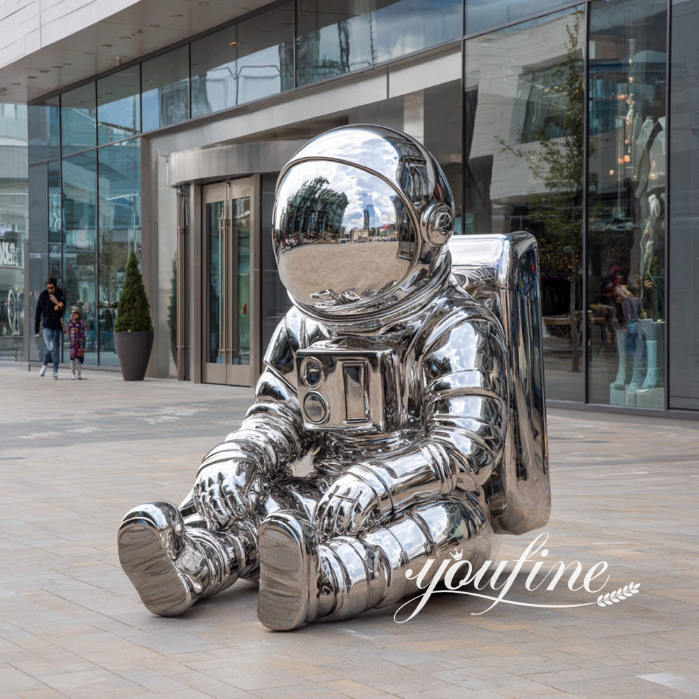 metal craft astronaut sculpture