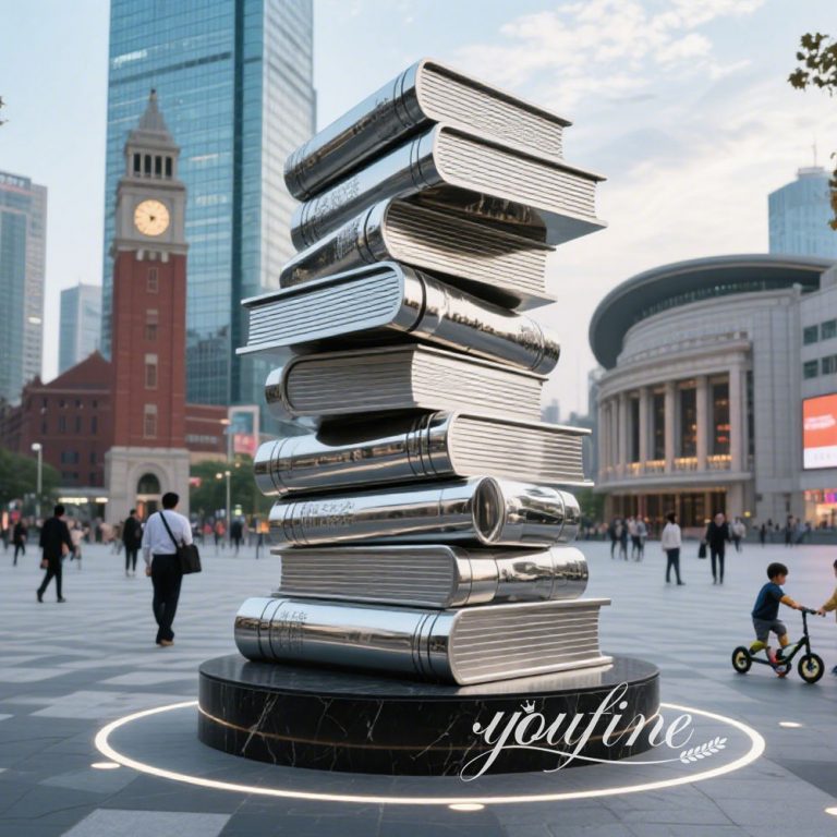 Contemporary Metal Book Sculpture SSO-076
