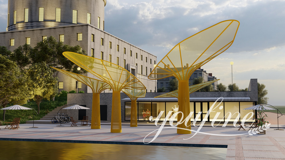 outdoor metal landmark sculpture for resorts