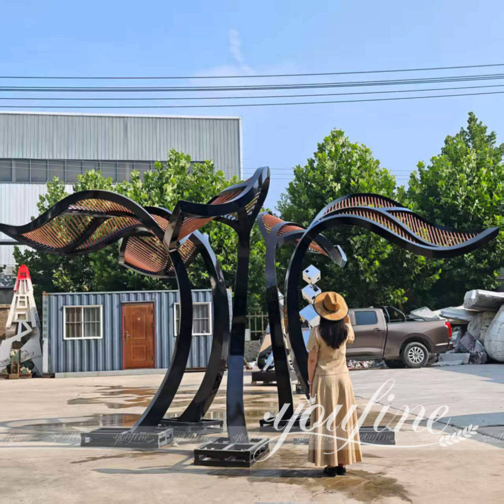 metal shade sculpture