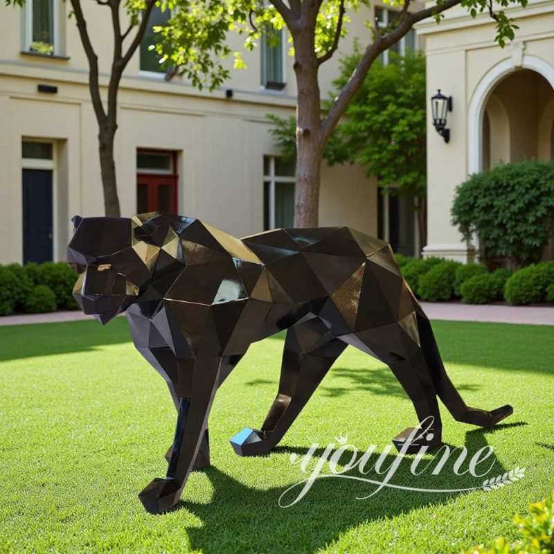 metal craft panther sculpture