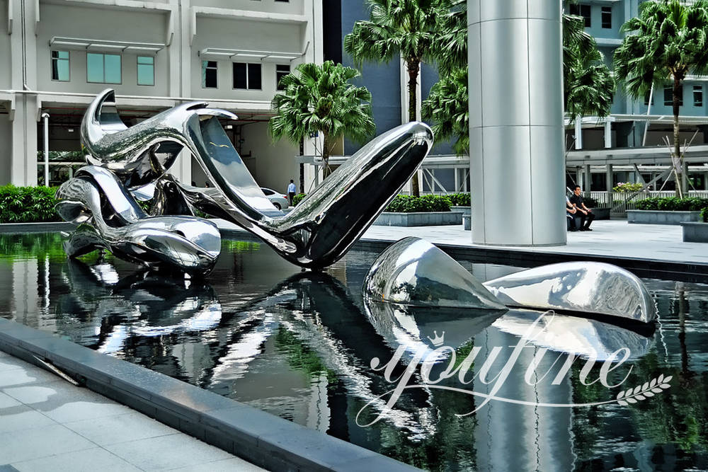 high quality metal wave sculpture 