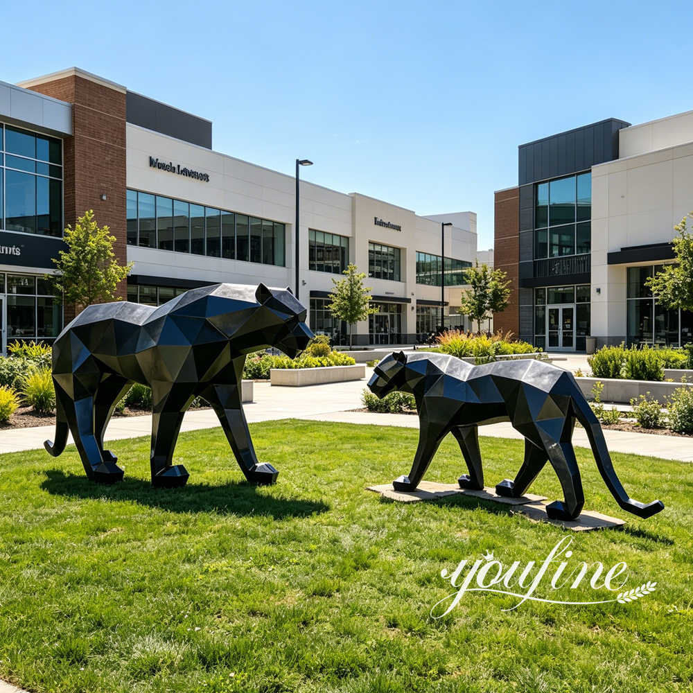 panther sculpture for outdoor decor