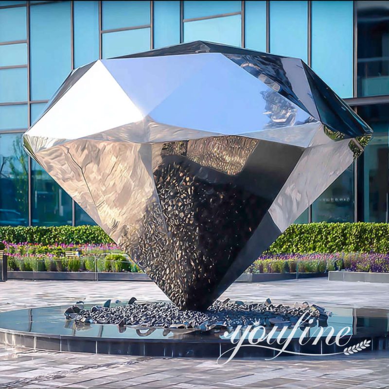 mirror polished stainless steel diamond