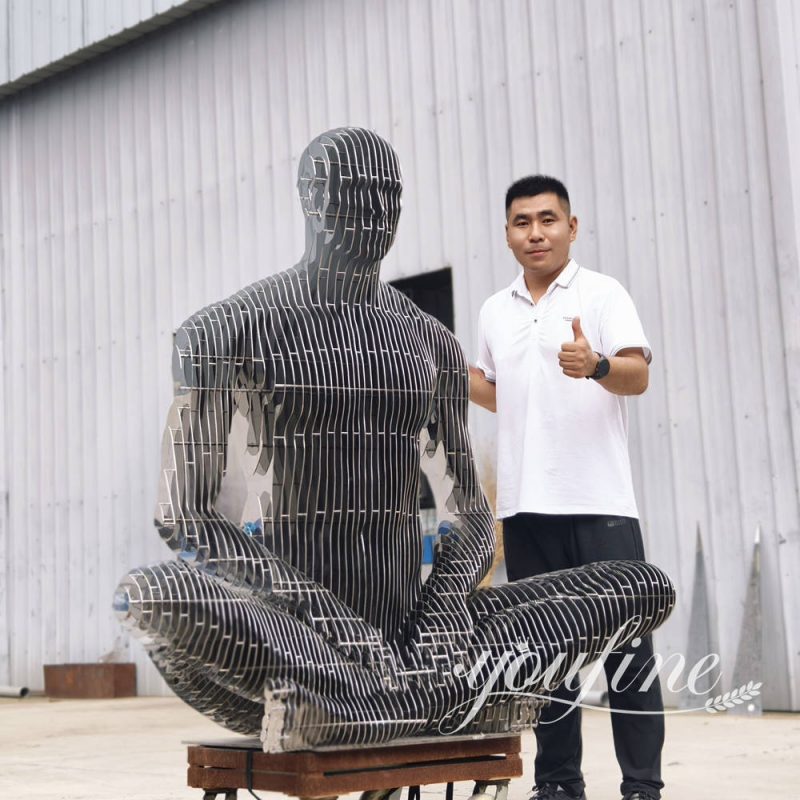 steel sliced sculpture