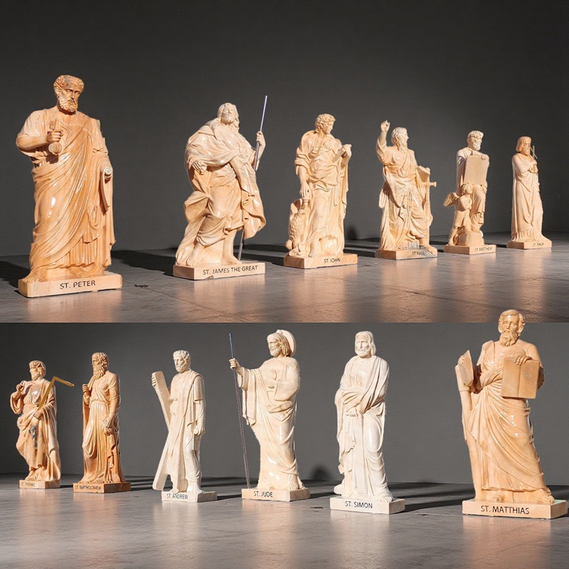 Custom 12 Apostle Marble Statues for a Catholic Church