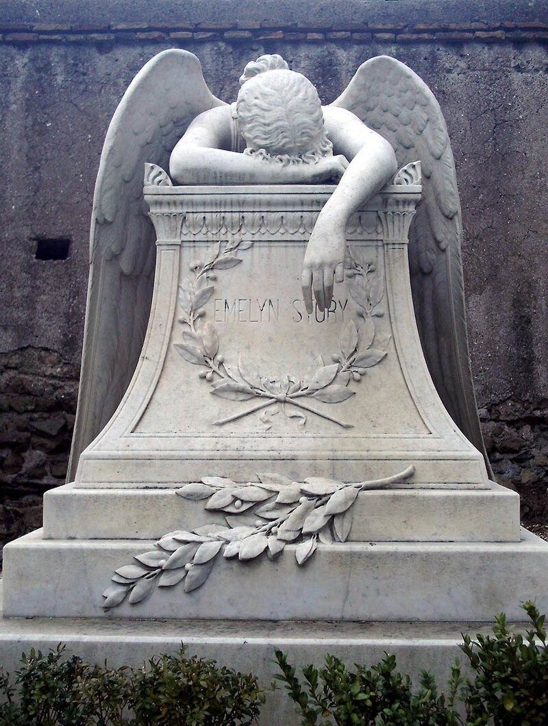 Front view of the Angel of Grief