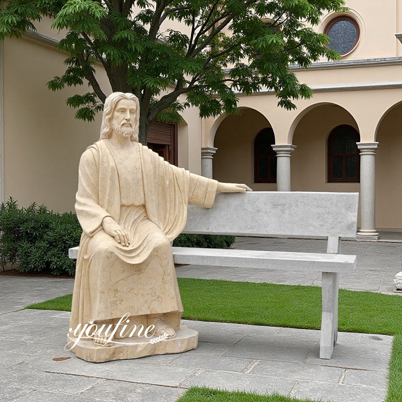 Large Marble Jesus Sitting