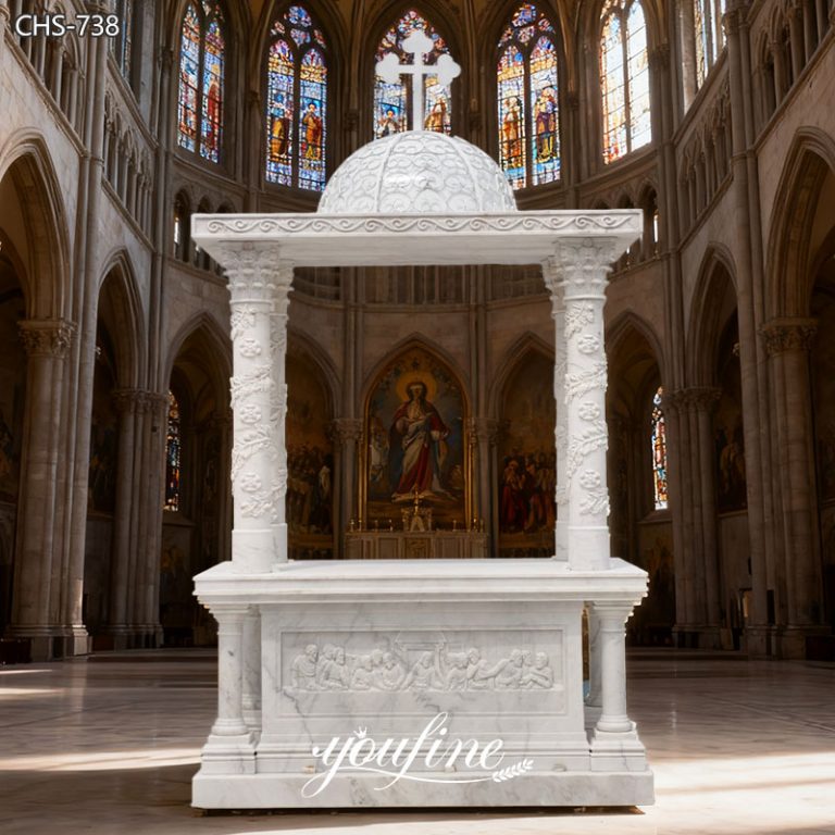 White Marble Temple with Altars for Church CHS-738