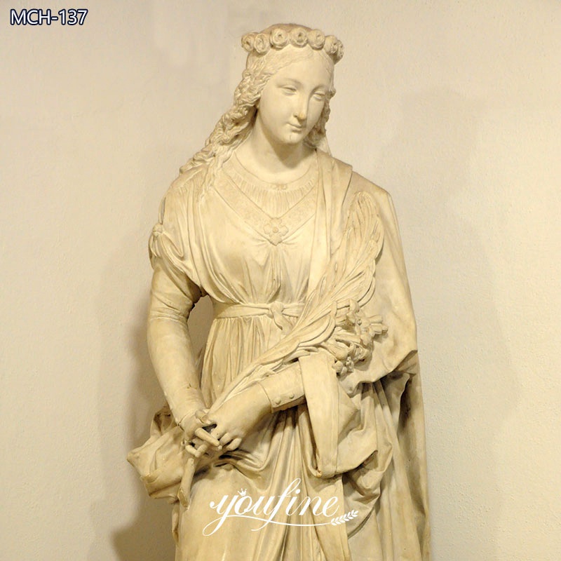 St. Philomena Marble statue detail