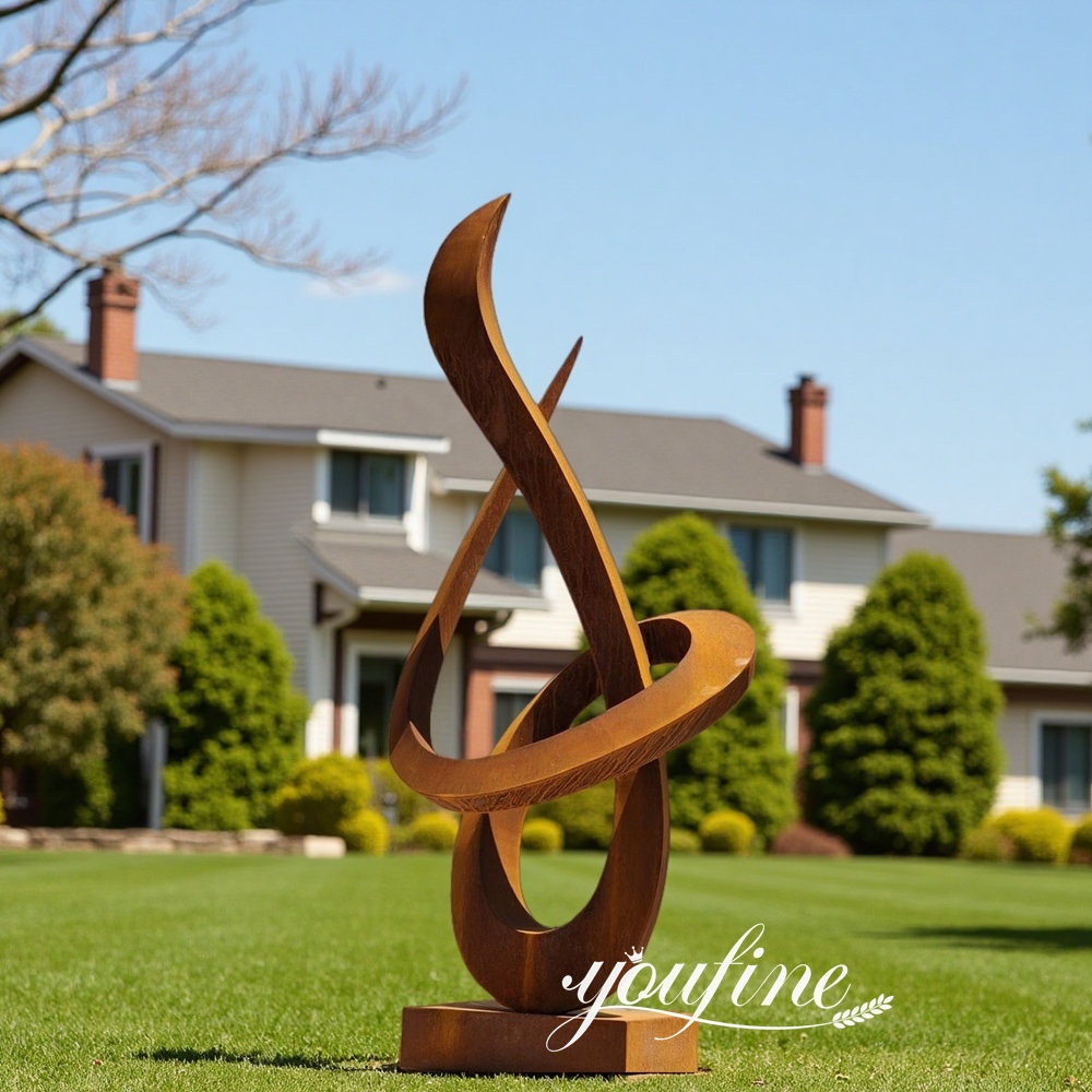 Abstract Corten Steel Garden Art Statue SCW-020