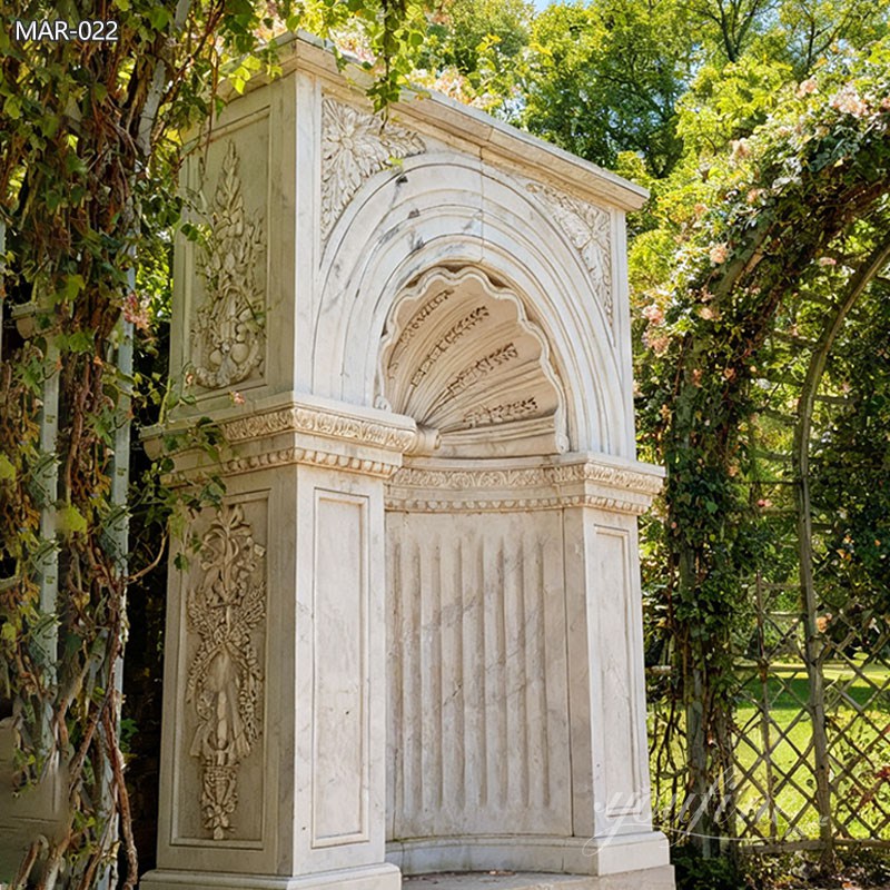youfine hand carved white marble niche
