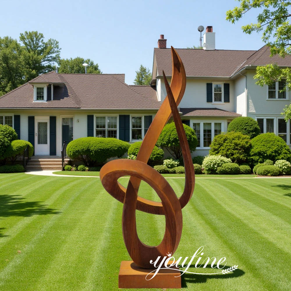 custom corten garden sculpture