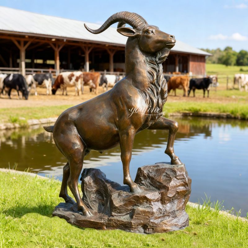 large mountain goat statue