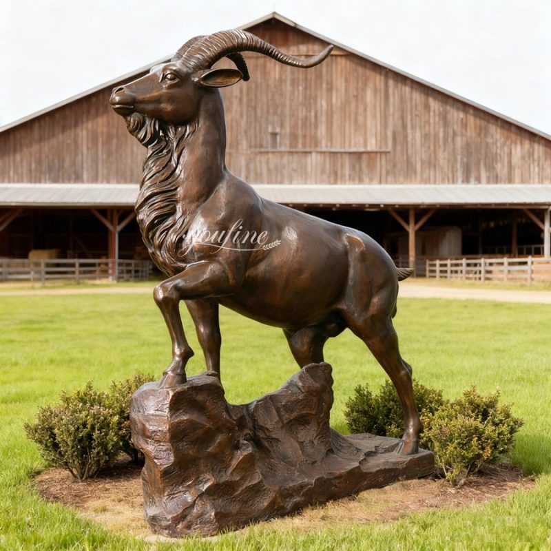 life size mountain goat statue for sale