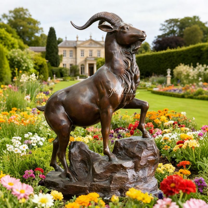 mountain goat statues for garden