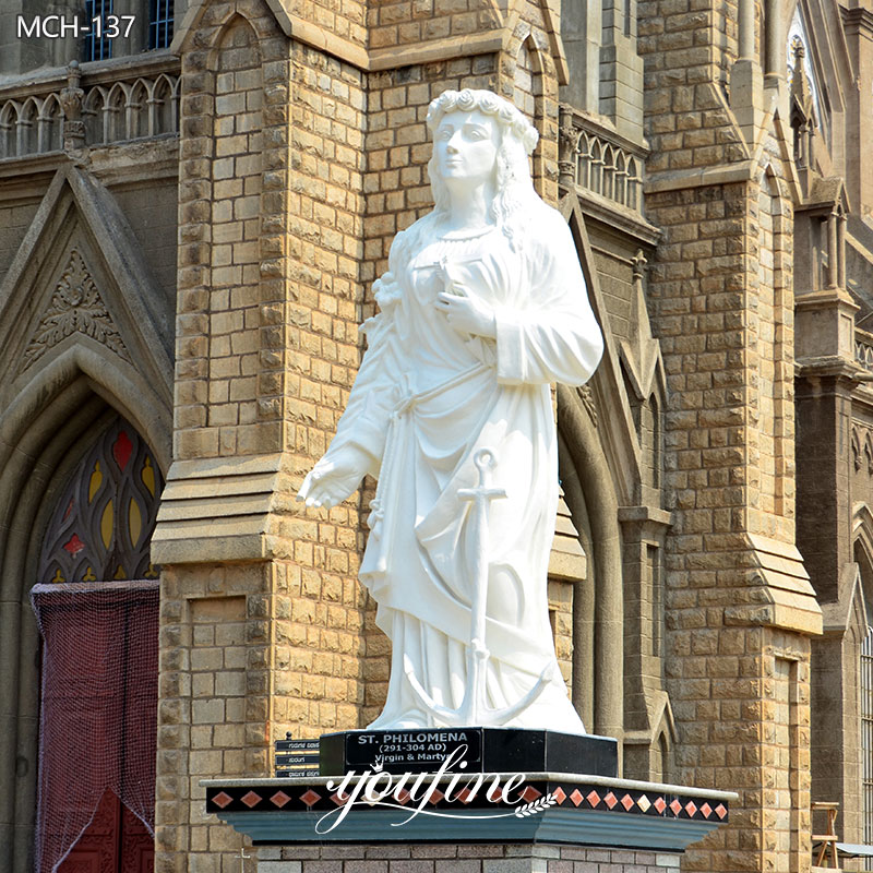 outdoor St. Philomena Marble statue