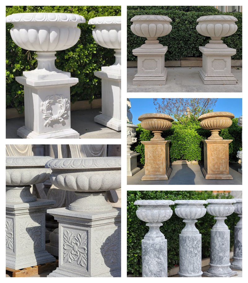 vivid marble planter in different material