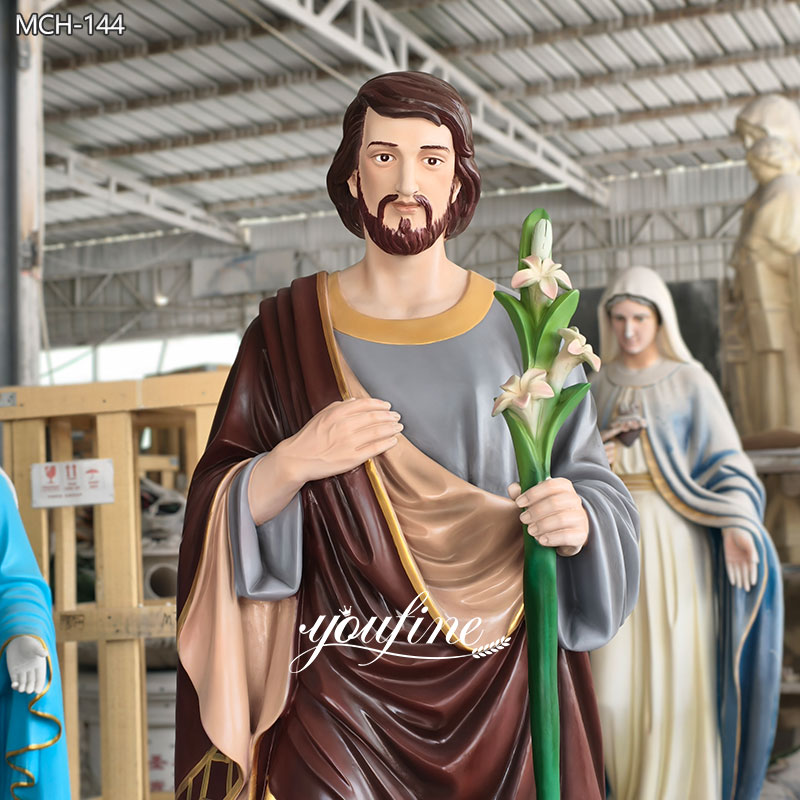 7 Feet Painted Joseph Statue