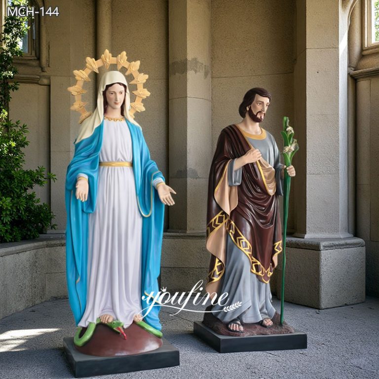 7 Feet Painted Mary and Joseph Statue MCH-144