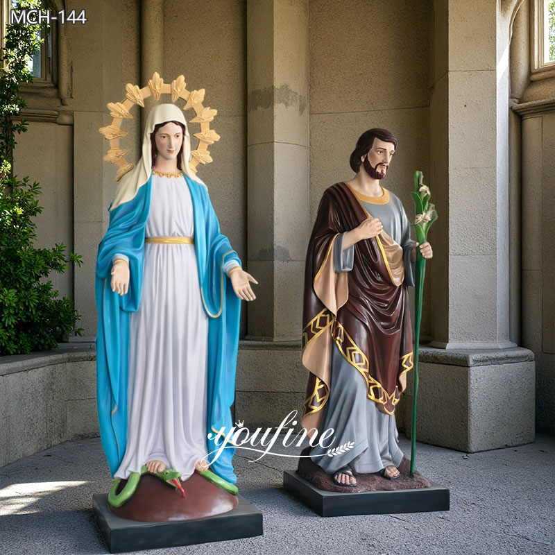 7 Feet Painted Mary and Joseph Statue