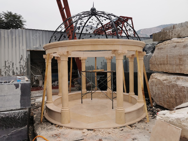 large Beige Marble Gazebo