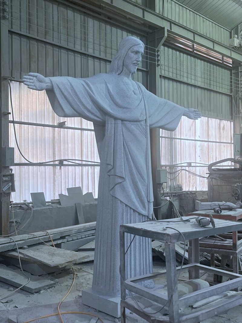 life size Christ the Redeemer Granite Sculpture for sale